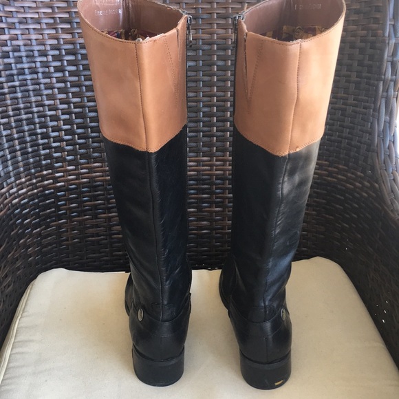 Etienne Aigner Chip Knee-High 2 Tone Riding Boot - Picture 2 of 16